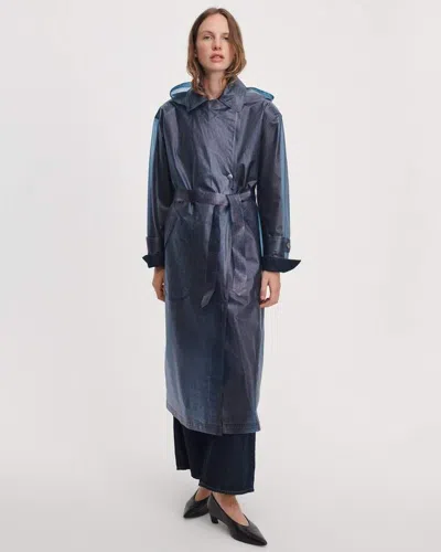 Rag & Bone Rb Miramar Rain Coat In Blue