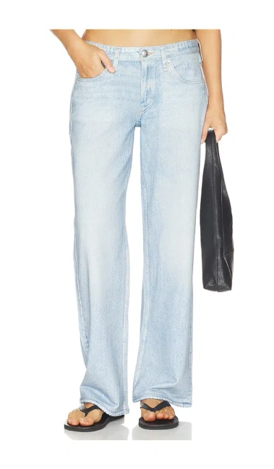 Rag & Bone Rb Miramar Saige Low Rise Full Length Jeans In Black