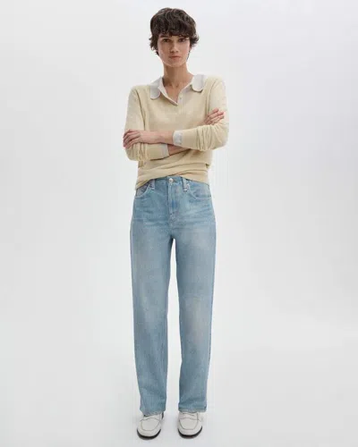 Rag & Bone Rb Miramar Shea Ankle Relaxed Straight Pants In Blue