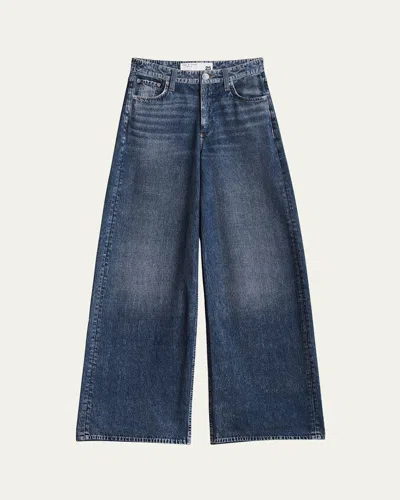 Rag & Bone Rb Miramar Sofie Cotton-terry Wide-leg Jeans In Multi