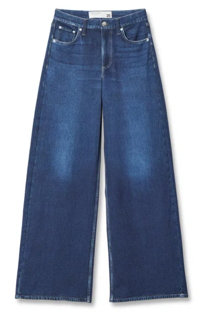 Rag & Bone Rb Miramar Sofie High Waist Ankle Wide Leg Terry Sweatpant Jeans In Purple
