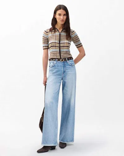 Rag & Bone Rb Miramar Sofie Wide-leg Pants In Blue