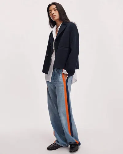 Rag & Bone Rb Miramar Sport Stripe Track Pant In Black