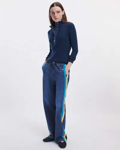 Rag & Bone Rb Miramar Sport Stripe Track Pant In Blue