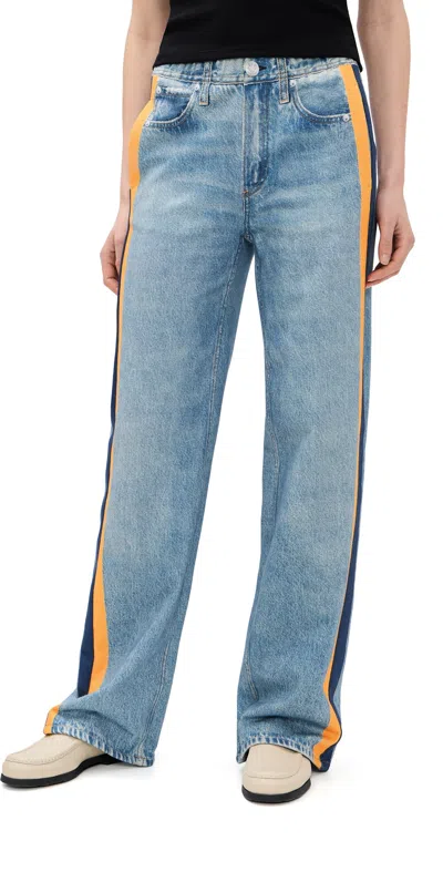 Rag & Bone Rb Miramar Terry Pull On Track Pants Valenyn In Blue