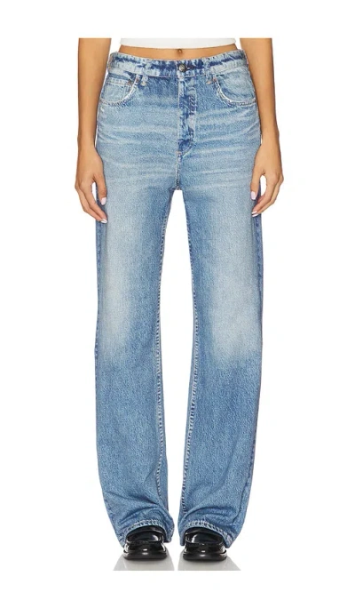 Rag & Bone Rb Miramar Terry Shea Straight Pant Jeans In Blue