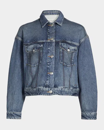 Rag & Bone Rb Miramar Terry Trucker Jacket In Multi