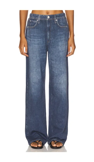 Rag & Bone Rb Miramar Terry Wide Leg Jeans In Blue