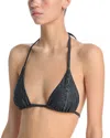 Rag & Bone Rb Miramar Triangle String Bikini Top In Gray