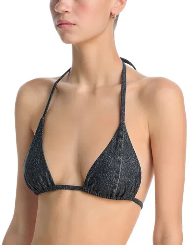 Rag & Bone Rb Miramar Triangle String Bikini Top In Gray
