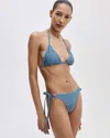 Rag & Bone Rb Miramar Triangle String Bikini Top In Blue