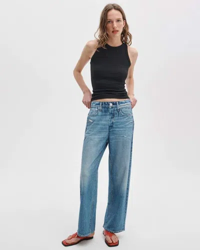 Rag & Bone Rb Miramar Wide-leg Ankle Pant In Blue