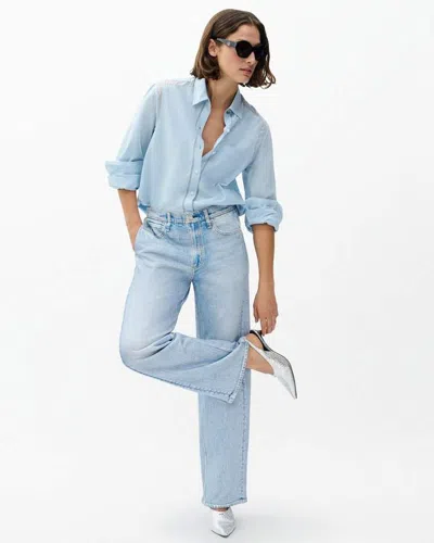Rag & Bone Rb Miramar Wide-leg Pants In Blue