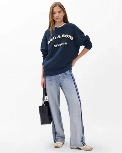 Rag & Bone Rb Miramar Wide Leg Track Jeans In Blue