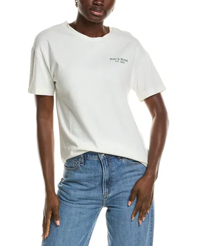 Rag & Bone Rb Raquet Bf T-shirt In White