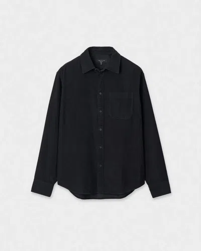 Rag & Bone Rb Relaxed Corduroy Shirt In Black