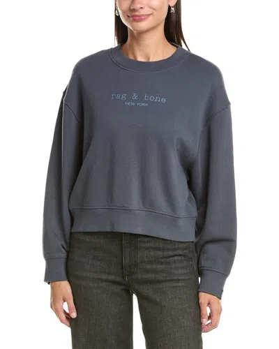 Rag & Bone Rb Terry Sweatshirt In Blue