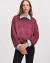 Rag & Bone Rb University Vintage Terry Sweatshirt In Maroon