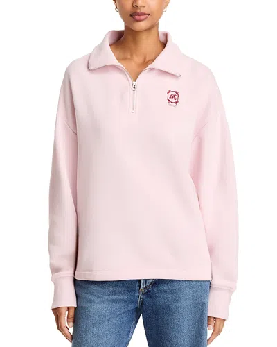 Rag & Bone Rb X Bloom Vintage Terry Half Zip Sweatshirt In Pink