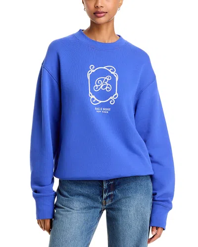 Rag & Bone Rb X Bloom Vintage Terry Oversized Sweatshirt In Blue
