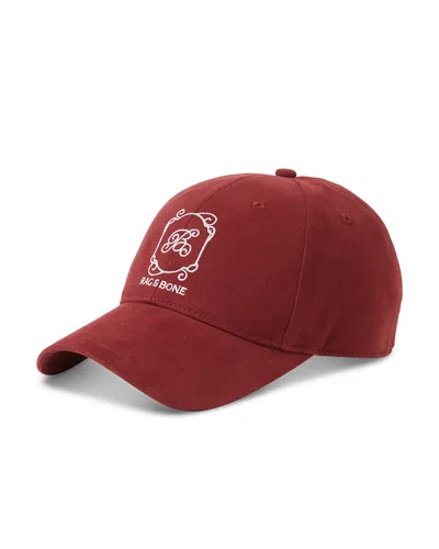 Rag & Bone Rb X Hotel Bloom Baseball Cap In Burgundy