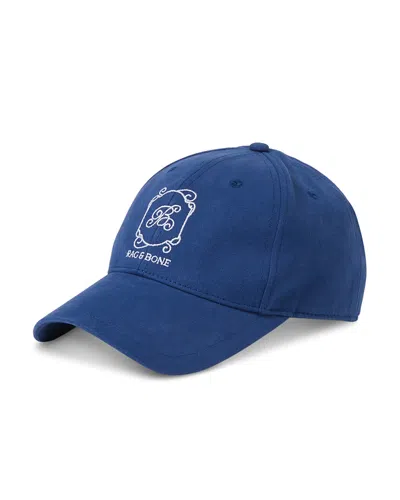 Rag & Bone Rb X Hotel Bloom Baseball Cap In Blue