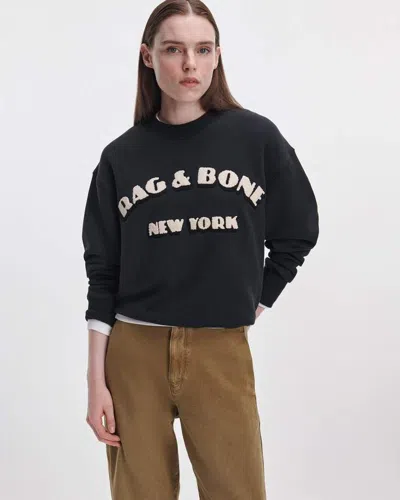 Rag & Bone Rbny Vintage Terry Sweatshirt In Black
