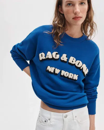 Rag & Bone Rbny Vintage Terry Sweatshirt In Blue