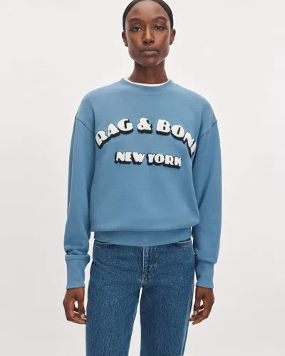 Rag & Bone Rbny Vintage Terry Sweatshirt In Blue