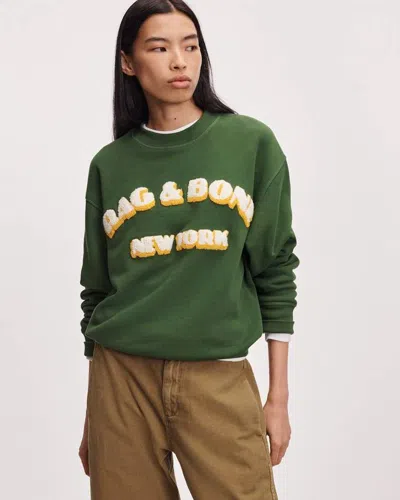 Rag & Bone Rbny Vintage Terry Sweatshirt In Green