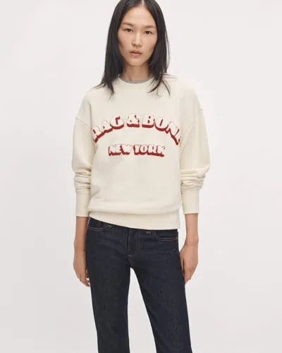 Rag & Bone Rbny Vintage Terry Sweatshirt In Gray