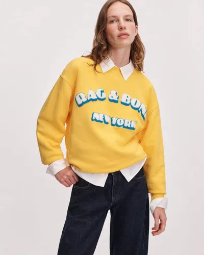 Rag & Bone Rbny Vintage Terry Sweatshirt In Yellow