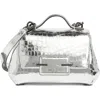 Rag & Bone Realm Flap Crossbody Bag In Silver
