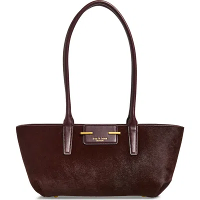 Rag & Bone Realm Genuine Calf Hair Satchel In Blackberry Calf Hair