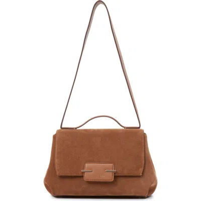 Rag & Bone Realm Suede Top Handle Bag In Golden Brown