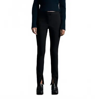 RAG & BONE REBECCA ZIP VENT SKINNY TROUSER PANTS IN BLACK