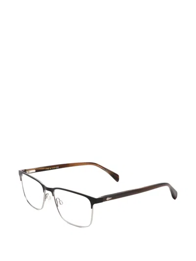 Rag & Bone 직사각 프레임 안경 In Brown