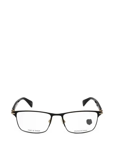 Rag & Bone Rectangle-frame Glasses In Black