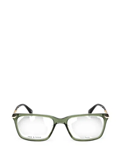 Rag & Bone Rectangle-frame Glasses In Green