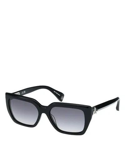 Rag & Bone Rectangular Sunglasses, 55mm In Black