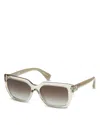 Rag & Bone Rectangular Sunglasses, 55mm In Green