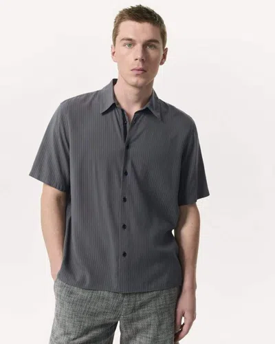 Rag & Bone Relaxed Fit Dalton Dobby Striped Shirt In Gray