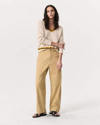 Rag & Bone Renata Cotton Twill Utility Pants In Yellow