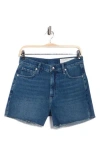Rag & Bone Retro High Waist Cutoff Denim Shorts In Blue