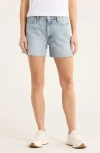 Rag & Bone Retro High Waist Denim Cutoff Shorts In Blue