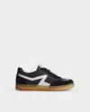 Rag & Bone Retro Leather Court Sneakers 2.0 In Black