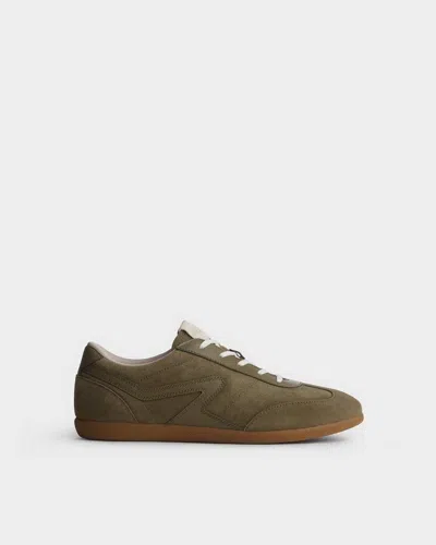 Rag & Bone Retro Leather Legacy Trainers In Green