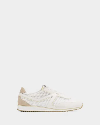 Rag & Bone Retro Mesh And Leather Trainer Sneakers In White
