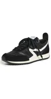 Rag & Bone Retro Runner Suede And Leather-trimmed Recycled Shell Sneakers In Black