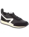 Rag & Bone Retro Runner Suede And Leather-trimmed Recycled Shell Sneakers In Black